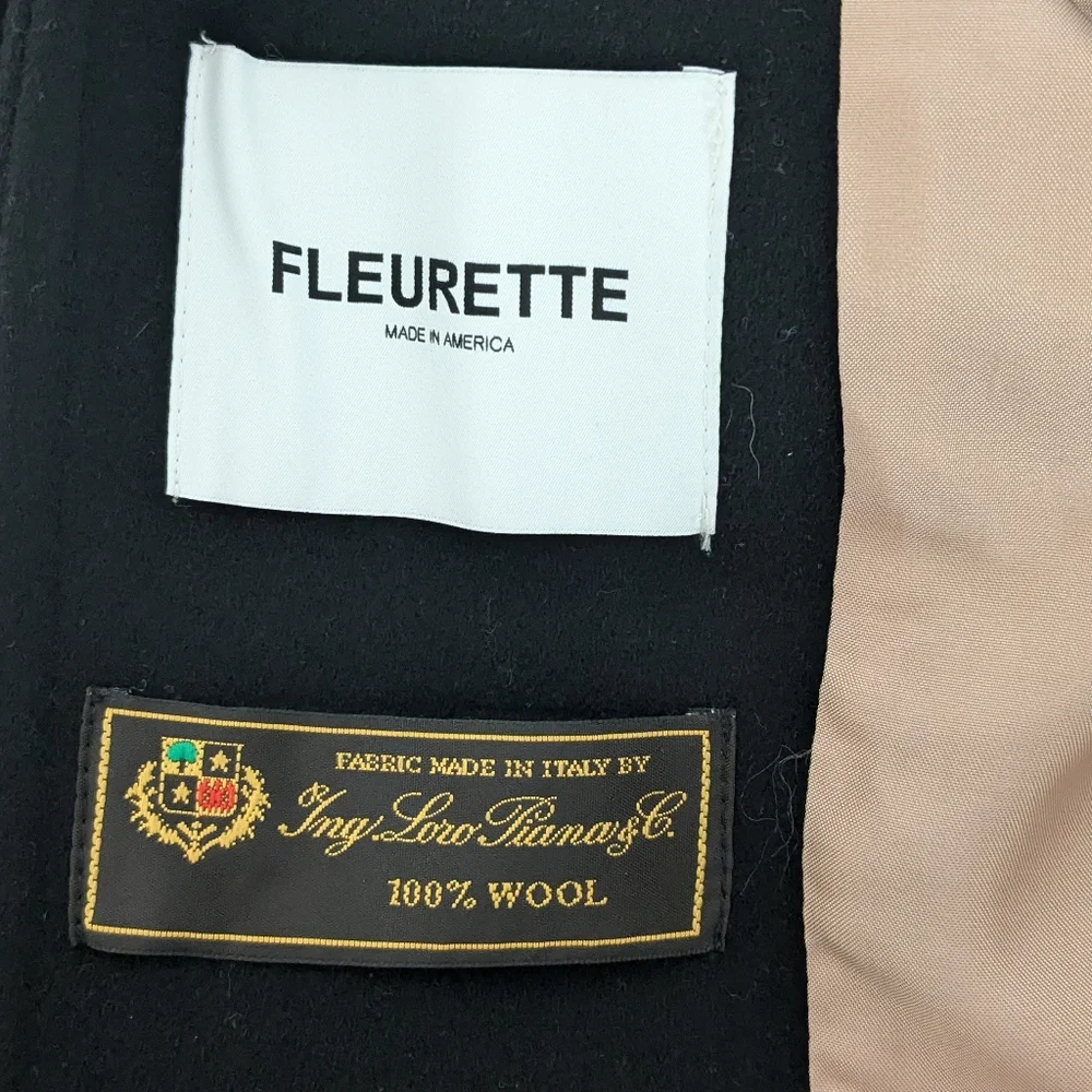 FLEURETTE Loro Piana Gorgeous Long Wool Coat - size 8 - Picture 5 of 9